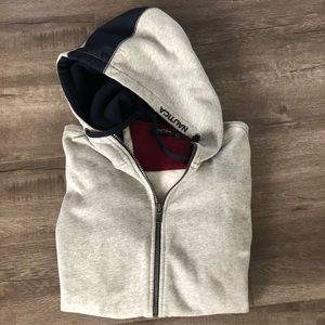 Nautica Men's Zip-Front Hoodie - Stone Grey